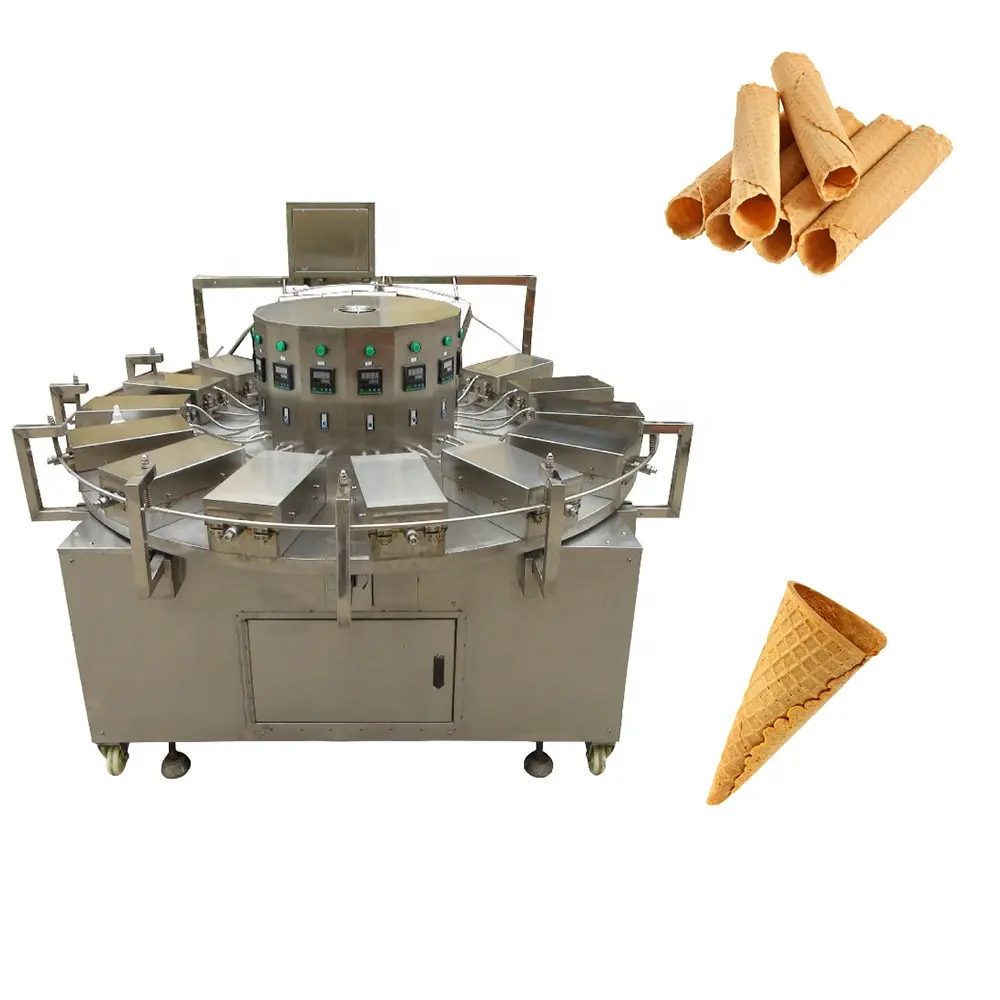 Rifornimento della fabbrica dolce Pizza cono Maker commestibile Waffle Cup Maker macchina automatica soft waffle Machine/Wafer Ice cream Cone line