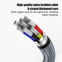 Cable de Carga Rápida PD de 60W Tipo-C, Carcasa Reforzada de Aleación de Zinc y Capa Exterior Trenzada para iPhone 17 Pro Max