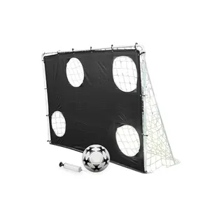 Nhưng De Foot Transportable Shooting Mục Tiêu Thiết Lập Thép Mục Tiêu Bóng Đá Với Rebounder Đào Tạo Net Và Nhanh Nhẹn Bóng Đá Nón