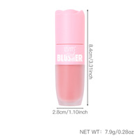 2025 Hot-Selling 6 couleurs Blush crème imperméable longue durée avec tête d'éponge rose fleur joue et teinte pour les lèvres