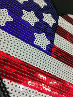 Haute Qualité US Drapeau Patch Brodé USA Patchs À Paillettes En Gros Coeur Patch Pays École logo Applique