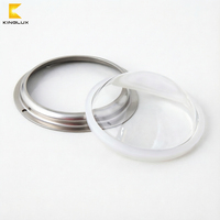 Lentilles optiques asphériques en verre borosilicate de 100 mm, haute puissance, COB LED, éclairage sous-marin, IP66, 120 degrés grand angle