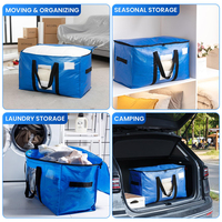 Sacs de déménagement extra larges, sacs de rangement robustes avec fenêtre transparente, poignées enveloppantes, sacs de rangement pour gagner de la place