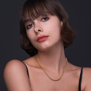 <span class=keywords><strong>Collar</strong></span> de cadena de serpiente chapado en oro de 18K, joyería de acero inoxidable, P203166 - Product Image 6