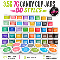 Nouvelle Tendance : Pots à glace 3.5g 7g, Pots à bonbons gélifiés en forme de fleur, Étiquettes, Seauets vides pour crème fraîche, Pots à bonbons 3.5g