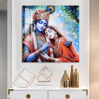 Indian platform Hindu Poster seni dinding Seni Deco gaya kanvas seni cetak lukisan religius bingkai desain