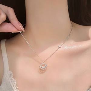 Collana con Ciondolo a Catena di Bambù in Argento S925, Accessorio Sportivo di Lusso per Donne, Regalo <span class=keywords><strong>Unico</strong></span> e Versatile per Amiche - Product Image 4