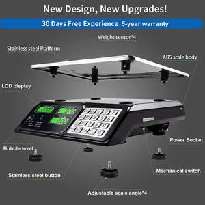 बाजार इलेक्ट्रॉनिक मूल्य कंप्यूटिंग वजन स्केल 40 किलो 2 ग्राम डिजिटल स्केल एलईडी/एलसीडी डिस्प्ले के साथ - Product Image 2