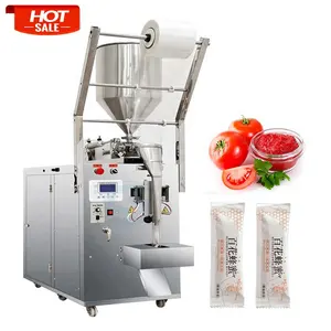 Máquina automática de embalaje de pasta de tomate, máquina de sellado, bolsas pequeñas, embalaje de plástico, película de sellado caliente, 106