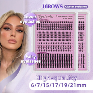 Mix Styles <b>Lash</b> <b>Clusters</b> Individual Eyelash <b>Clusters</b> Mix Length DIY Bottom <b>Cluster</b> Eyelash Extensions - Product Image 1