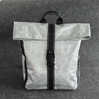 Mochila para Computadora de Tela de Papel DuPont Impermeable para Viajes, Bolso de Hombro Plegable Unisex