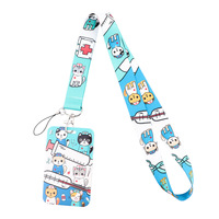 Lanyard Scientifico e Medico con Porta Badge, Cinghia da Collo per Dottori, Infermieri, Chimici, con Porta Pillole e Porta Chiavi per Operatori Sanitari
