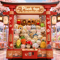 Lot de jouets en peluche mixtes pour détaillants, petits animaux en peluche pour machines à pinces et jeux d'arcade, ensemble assorti de peluches mignonnes et douces
