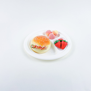 Assiettes jetables écologiques biodégradables et compostables en pulpe de bagasse de canne à sucre, blanches, pour fêtes, 9''/10''/12'' - Product Image 3