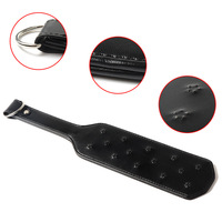 BDSM y Roleplay Juguetes sexuales para adultos Cuero SM Spanking Paddle Beat Ass Sex Flogger Paddle con Thorn