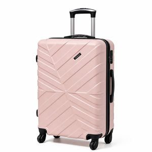 Valise à roulettes rigide <span class=keywords><strong>en</strong></span> ABS Rose Gold et Rose Poudré, motifs géométriques Starburst, 20, 24, 28 pouces, Vente <span class=keywords><strong>en</strong></span> gros directe usine OEM - Product Image 3