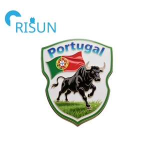 Usine Portugal Lisbonne Voyage Souvenir Pin Badge Aimant Métal Personnalisé Portugais Carte Drapeau Chapeau Cap Émail Épinglette Badge Emblème - Product Image 5