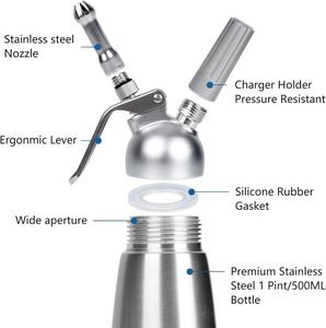 Vente en gros d'usine, distributeur de crème fouettée en aluminium de 500 ml - Product Image 2