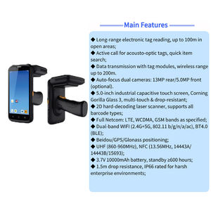 多功能安卓掌上电脑10000毫安超高频射频识别/ZigBee/NFC/BT IP66 4g手持式扫描仪终端100米读取距离双 - Product Image 4