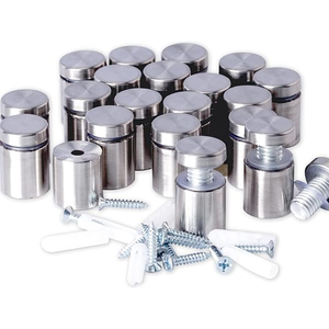 Vendita calda di buona qualità in acciaio inox segno di pubblicità di vetro segno di stallo vite supporto - Product Image 6