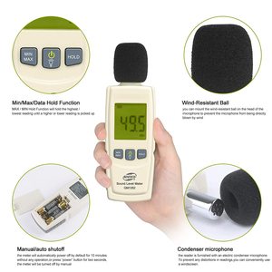 Máy Đo Mức Âm Thanh Kỹ Thuật Số GM1352 Máy Kiểm Tra Tiếng Ồn Máy Dò Âm Thanh Màn Hình Decibel 30-130dB Thiết Bị Đo Âm Thanh Báo Động - Product Image 5