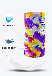 Gator del collo della rpet della copertura del fronte riciclato poliestere senza cuciture di sublimazione in bianco personalizzabile multiuso di pesca di estate - Product Image 4