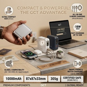 Batterie externe LaPo Evolutionary 10000mAh avec prise Type-C et charge sans fil pour iPhone Samsung, chargeur de voyage - Product Image 5