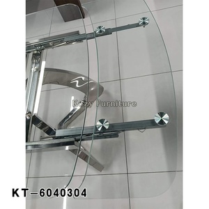 <span class=keywords><strong>Mesa</strong></span> de <span class=keywords><strong>Comedor</strong></span> Moderna de Lujo Ligero con Vidrio Templado, Estructura de <span class=keywords><strong>Acero</strong></span> Inoxidable, Diseño Simple <span class=keywords><strong>y</strong></span> Creativo, <span class=keywords><strong>Extensible</strong></span> - Product Image 5