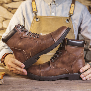 รองเท้าบูททำงา<span class=keywords><strong>น</strong></span>ผู้ชายสไตล์เรโทร แฟชั่นลำลอง กั<span class=keywords><strong>น</strong></span><span class=keywords><strong>น</strong></span>้ำ ป้องกั<span class=keywords><strong>น</strong></span>อั<span class=keywords><strong>น</strong></span>ตราย บุฉนวนยาง ยี่ห้อ 2026 รองเท้าบูทมาร์<span class=keywords><strong>ติ</strong></span><span class=keywords><strong>น</strong></span>หนังผู้ชายใส่สบาย - Product Image 1
