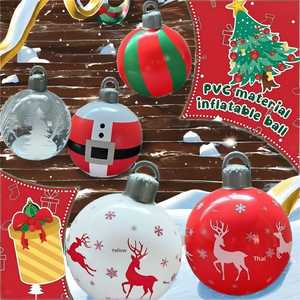 Globo Inflable Navideño de PVC Multicolor, Adorno Festivo Colgante, Bola de Espejo para Decoración de Fiestas y Eventos - Product Image 2