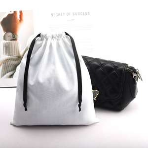 Bolsa con Cordón <span class=keywords><strong>de</strong></span> Algodón Ecológico con Logotipo Personalizado para Ropa, Zapatos y Sombreros <span class=keywords><strong>de</strong></span> Bebé Reutilizables, Bolsa Protectora Perfecta para el Polvo - Product Image 4