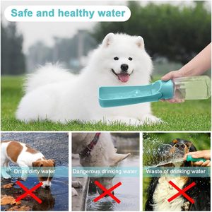 AIKIDS Food Grade in plastica portatile bottiglia d'acqua per cani pieghevole a prova di perdite di acqua per cani solido per la cura degli animali domestici da viaggio per gatti - Product Image 6