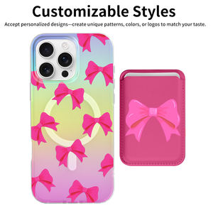 थोक डिचेबल पु चमड़े के चुंबक क्रेडिट कार्ड वॉलेट कस्टम आईडी कार्ड धारक चुंबकीय वॉलेट बैग मोबाइल फोन एक्सेसरीज़ - Product Image 6