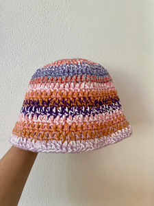 ユニセックス大人用かぎ針編みバケットハット100% ミルクコットン糸スタイリッシュな画像カジュアルパーティーアウトドア旅行用4シーズン使用 - Product Image 3