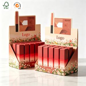 Présentoir de comptoir rotatif imprimé sur mesure, pliable, détachable, recyclable, en carton ondulé, pour la vente au détail, présentoir PDQ - Product Image 2