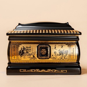 Urna in Ceramica a Prova di Umidità, Contenitore per Ceneri a Lunga Durata - Design Rettangolare in Stile Cinese per Uomini/Donne, per Rilascio di Ceneri e Funerali - Product Image 2