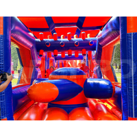 Jeux de défi gonflables de vente bon marché Jumping Castle Jungle Slide Combo Parcours d'obstacles pour enfants et adultes
