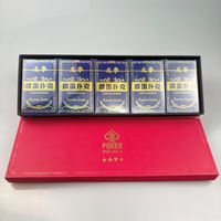 Jetons de poker OEM personnalisés à double couche avec bordure dorée pour coffret cadeau de cartes à jouer en papier pour la famille et les cadres