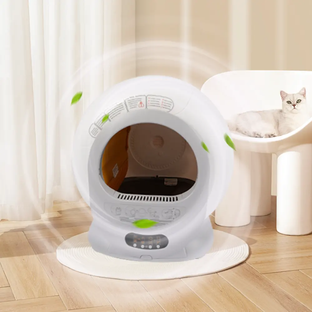 Inodoro grande de lujo para gatos, lavabo eléctrico automático de autolimpieza, caja de arena para gatos inteligente, lavabo eléctrico completamente automático para arena para gatos