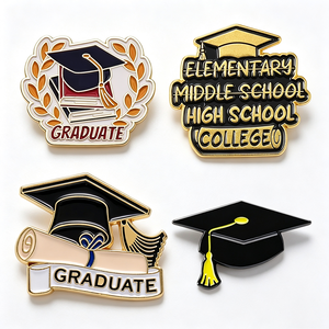 Épingles de graduation personnalisées en métal pour étudiants, badges personnalisés pour toque de doctorat, thème animal/fée, souvenir pour la saison des diplômes - Product Image 1