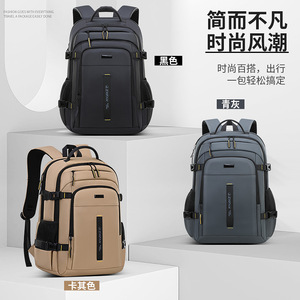 ZhiFan Laptop <b>Backpack</b> 18 Inch Large Capacity Water Resistant Business Travel Bag Unisex Black - Product Image 3