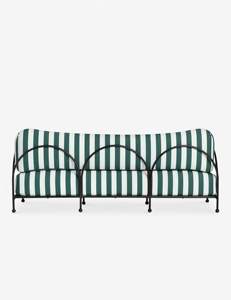 Divano da <span class=keywords><strong>Giardino</strong></span> Moderno a Tre Posti con Cuscini ad Asciugatura Rapida, Telaio <span class=keywords><strong>in</strong></span> <span class=keywords><strong>Ferro</strong></span> Impermeabile - Product Image 4