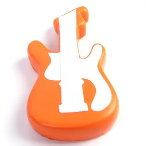 新款促销PU泡沫乐器音乐吉他形状儿童压力球玩具