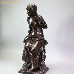 منحوتة كيوبيد مصبوبة من النحاس ، منحوتة كيوبيد ، منحوتة يونانية عتيقة ، منحوتة على الشكل الأوروبي - Product Image 2