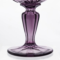 Verres à vin faits à la main de style floral vert rose violet, bord doré, verrerie multicolore, écologiques, capacité de 260 ml, gobelets