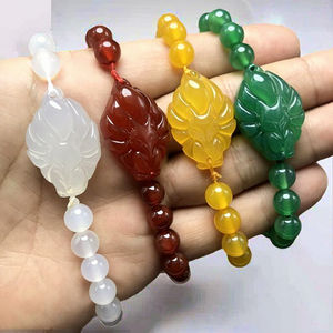 Bracelet en gros, magnifiques perles multicolores de 8 mm, agate rouge et verte, bijoux tendance, cadeaux pour femmes - Product Image 3