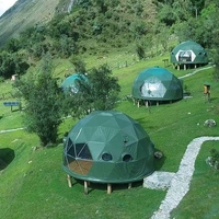 Tente dôme géodésique extérieure SEPI personnalisée 6M 7M 8M, tente dôme de luxe en PVC pour glamping, hôtel, maison, à vendre