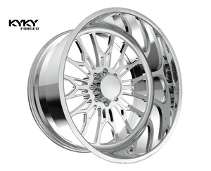 Rines de Camioneta Pulidos 24x14 26x14 Super Single con Tapas Centrales Flotantes 8x170 8x180 8x6.5 para Chevrolet Silverado 1500 2500 - Product Image 1