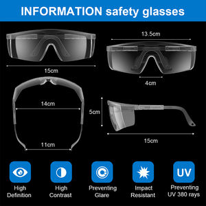 Personalizzabile ANSI Z87.1 costruzione occhiali di sicurezza da lavoro quadrato alla moda Design PC occhiali in plastica EN166 proteggere gli occhi - Product Image 4