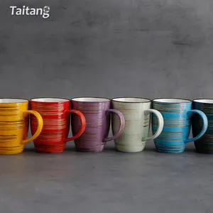 Taza Vintage de cerámica para té, zumo, leche, café, Color personalizado, 460ml